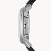 Fossil Men’s Quartz Black Leather Strap Black Dial 44mm Watch FS4812